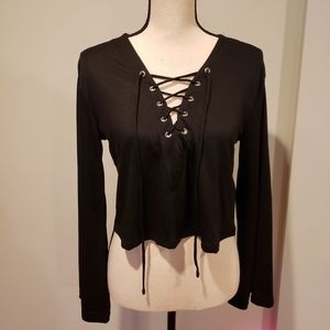 Black Bell Sleeved Shirt